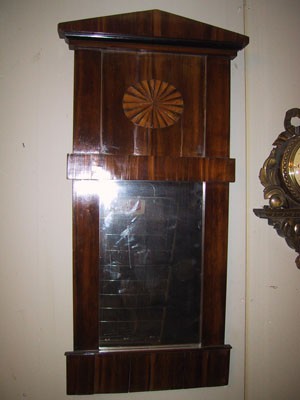 3110 - Zrcadlo biedermeier  1850 intarsie slunce  V - 95 cm 3 900 kc